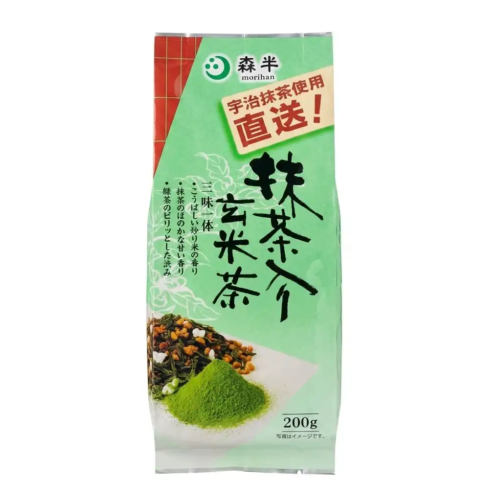 Morihan-Japanese-Genmaicha-Green-Tea-with-Uji-Matcha-200g-Japanese-Loose-Leaf-TeaMorih Uji Matcha Ge Price BD online Japan Zone BD